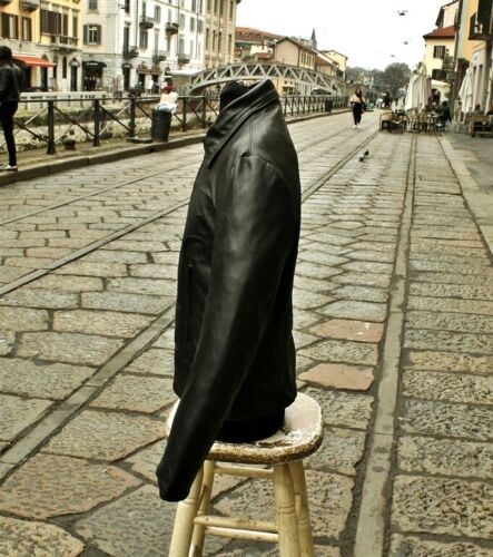 Giubbotto giacca pelle milano modello fonzie anni 
