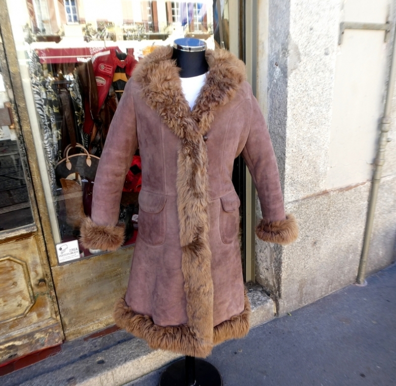 Cappotto montone shearling vintage originale tagli