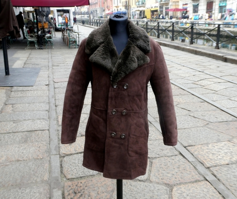 Shealring coat double breasted brown size L 