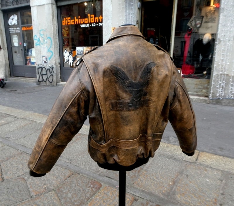 Bomber alan gordon jacket aged brown size XXL