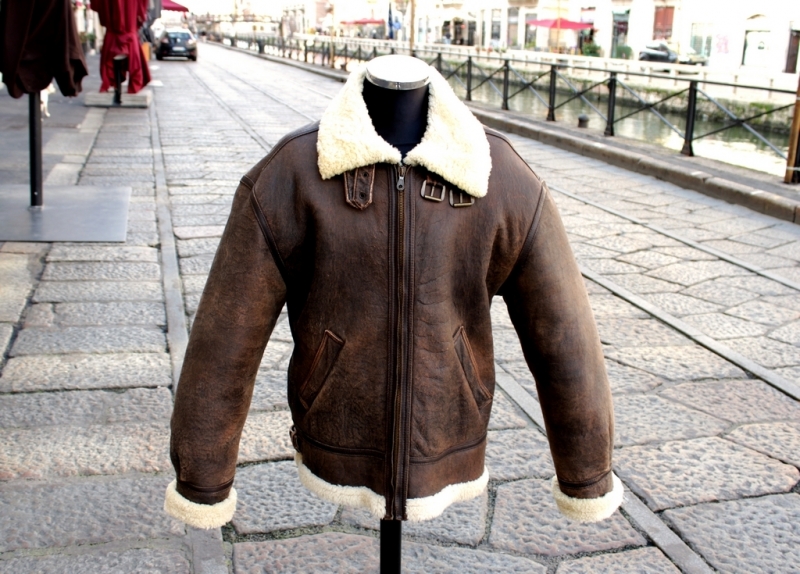 B3 shearling jacket raf style XL