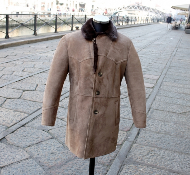 Vintage shearling coat original size L 