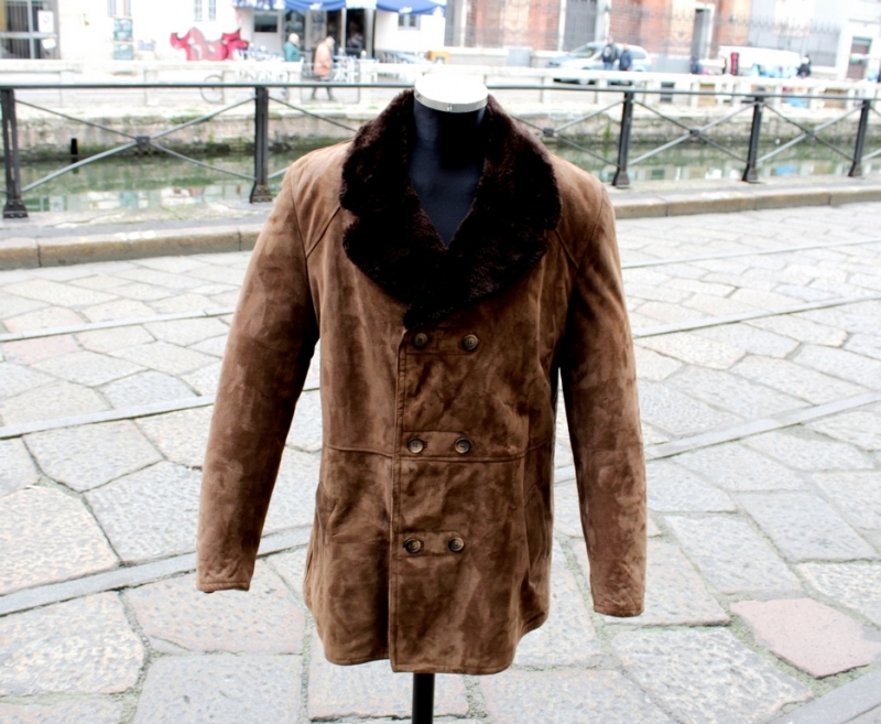 Suede leather coat vintage Size XXL