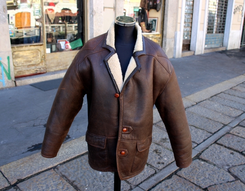 Giaccone cappotto montone shearling vintage anni 9