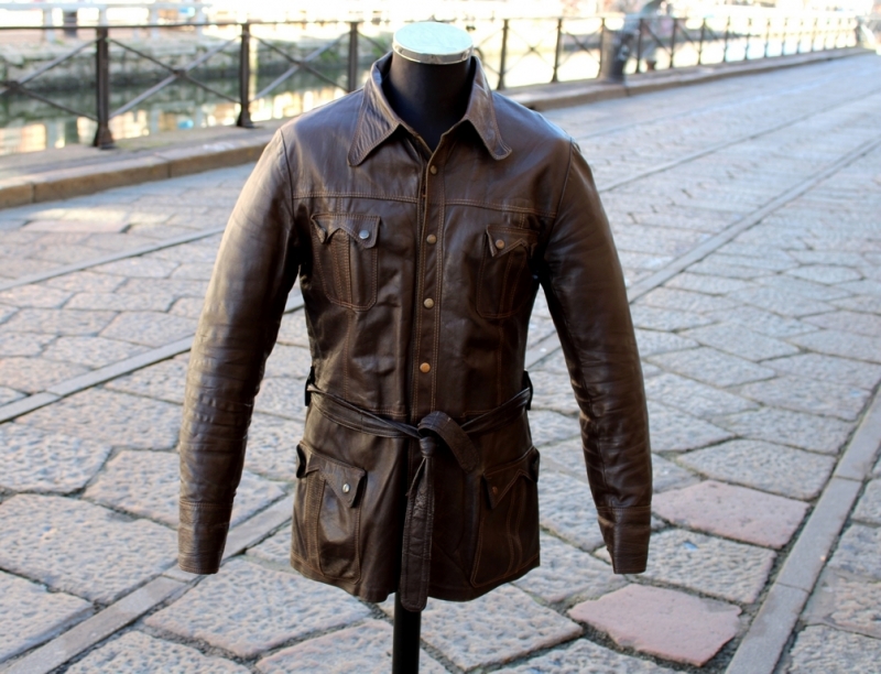 Vintage leather jacket levis style size M