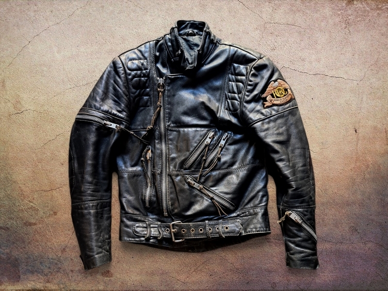 Giubbotto chiodo pelle biker moto tedesco stile Ha