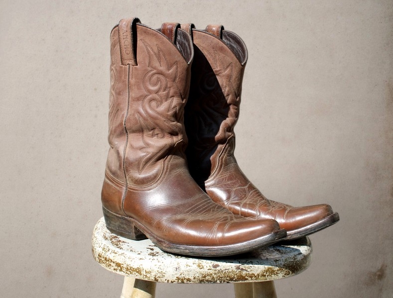 Stivali pelle camperos biker Sancho boots marrone 