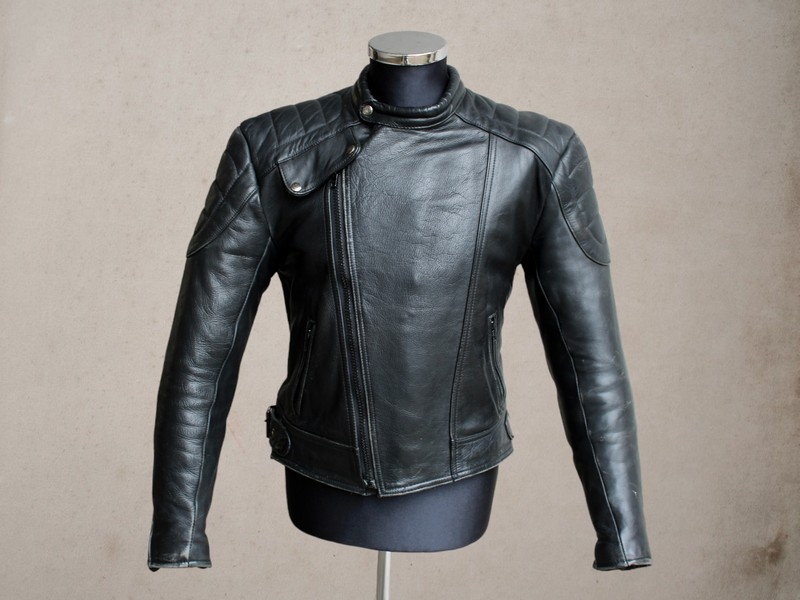 German biker 70s moto leather vintage size M
