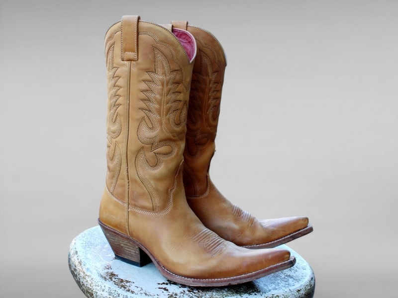 Stivali pelle texani camperos donna beige Sendra d