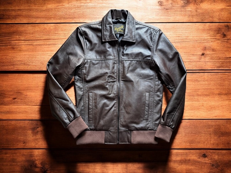Giubbotto bomber pelle fonzie marrone replica 70s 