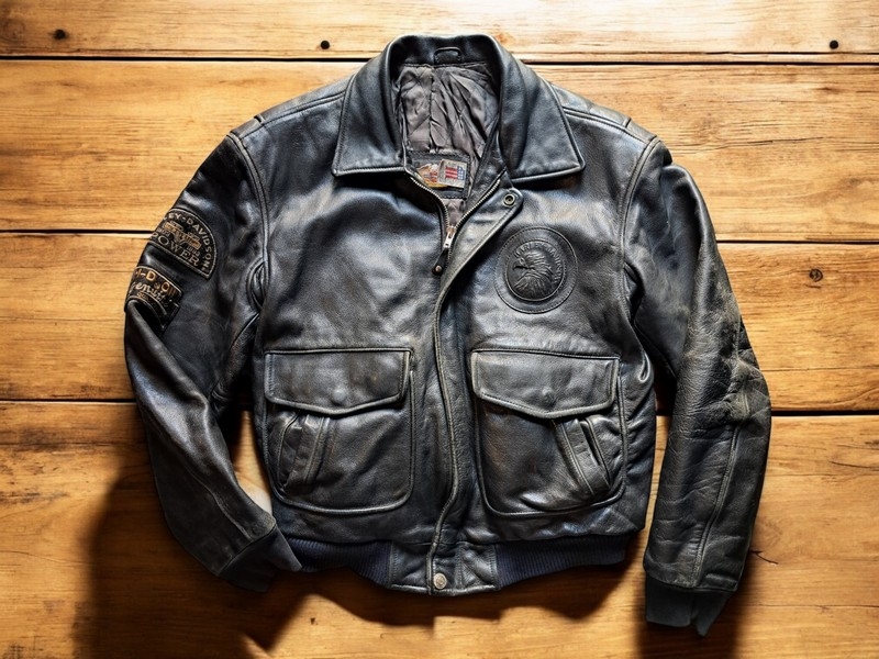 Giubbotto bomber pelle moto Harley Davidson da col
