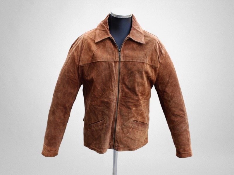 Giacca pelle scamosciata vintage anni 80 90 taglia