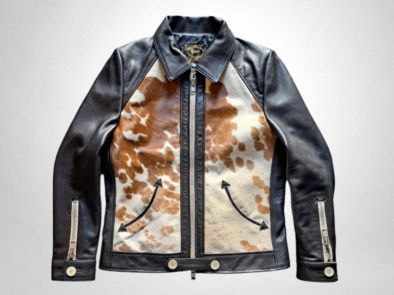 Giubbotto giacca pelle in cavallino unisex Guendj 