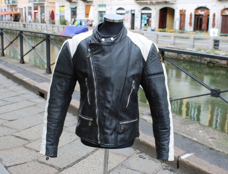Giubbotto pelle biker Moto Cuir vintage originale 
