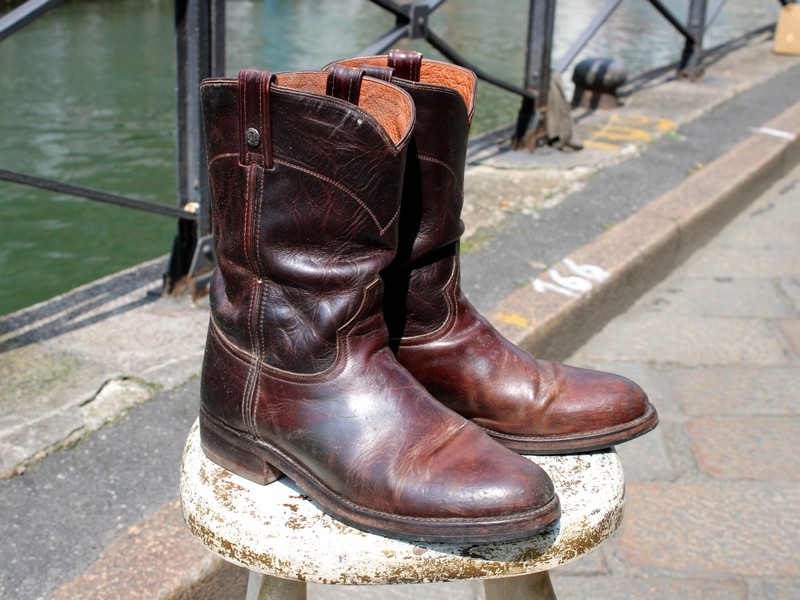 Stivali pelle camperos moto Marlboro Classics marr
