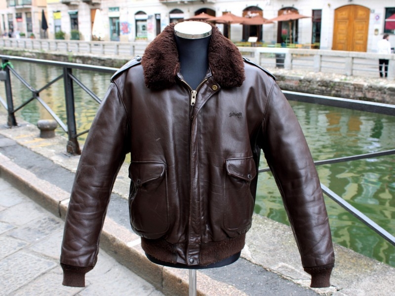 Giubbotto pelle Schott originale vintage marrone 