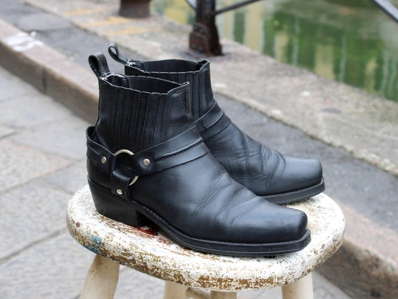 Stivali stivaletti pelle biker bassi moto Kentucky