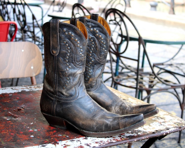 Stivali pelle western cowboy boots Marlboro Classi