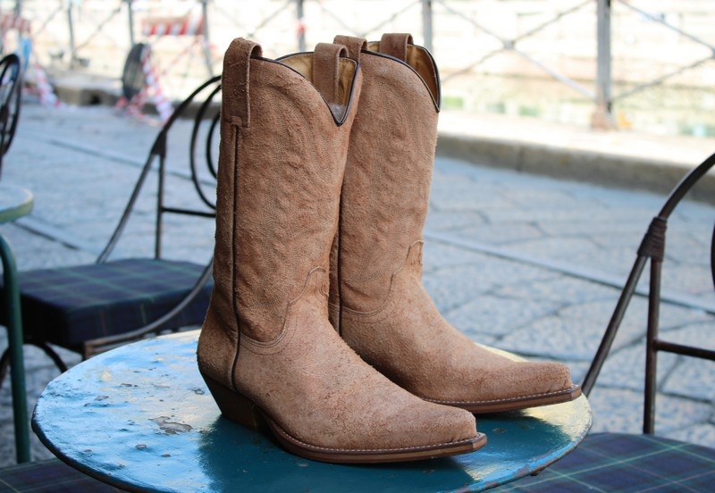 Suede leather boots vintage size 43