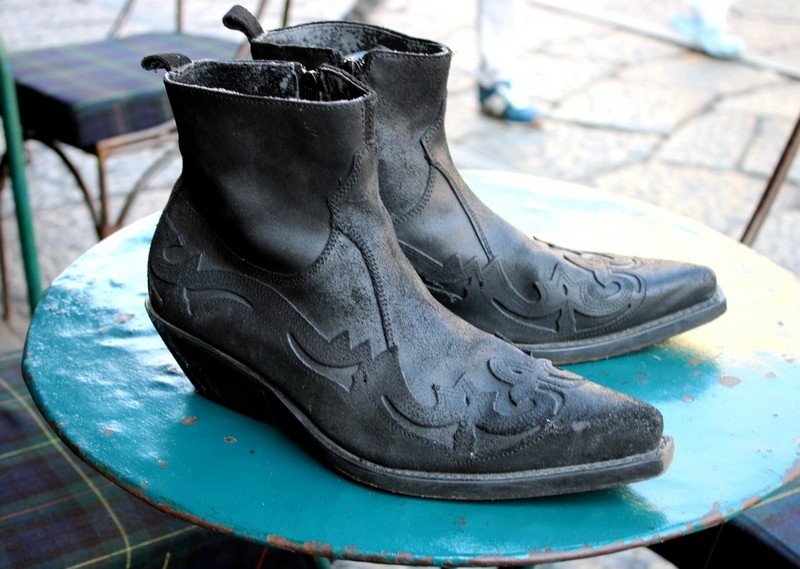 Leather western boots vintage size 44
