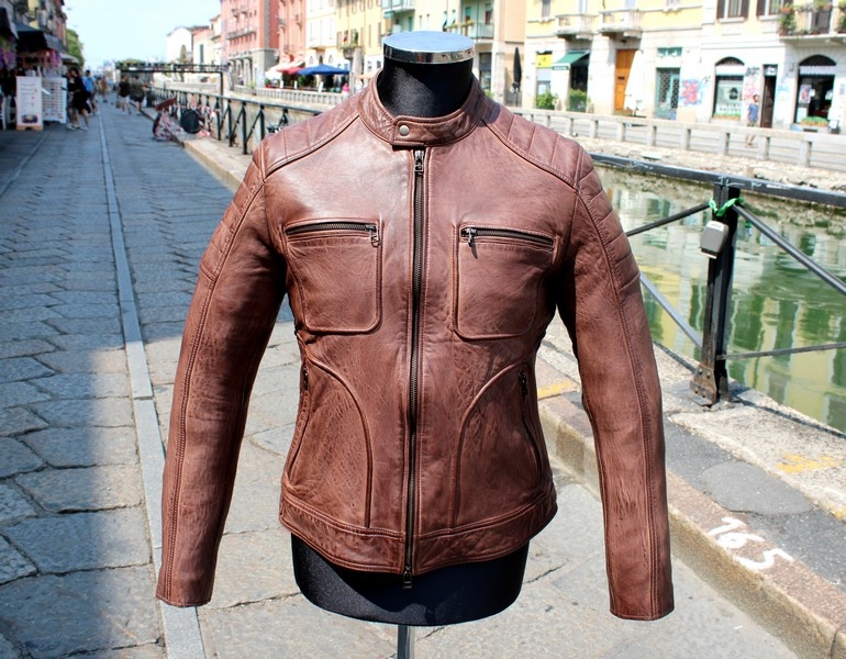 Giubbotto pelle agnello marrone modello belstaff t