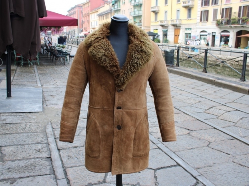 Cappotto Montone Beige Vintage Anni 70 – Pellic