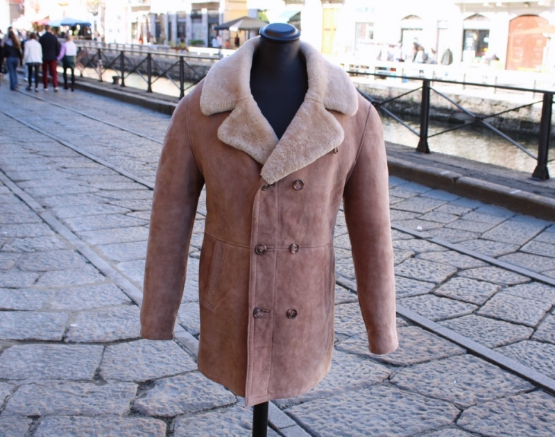 Vintage shearling coat double breasted size XXL