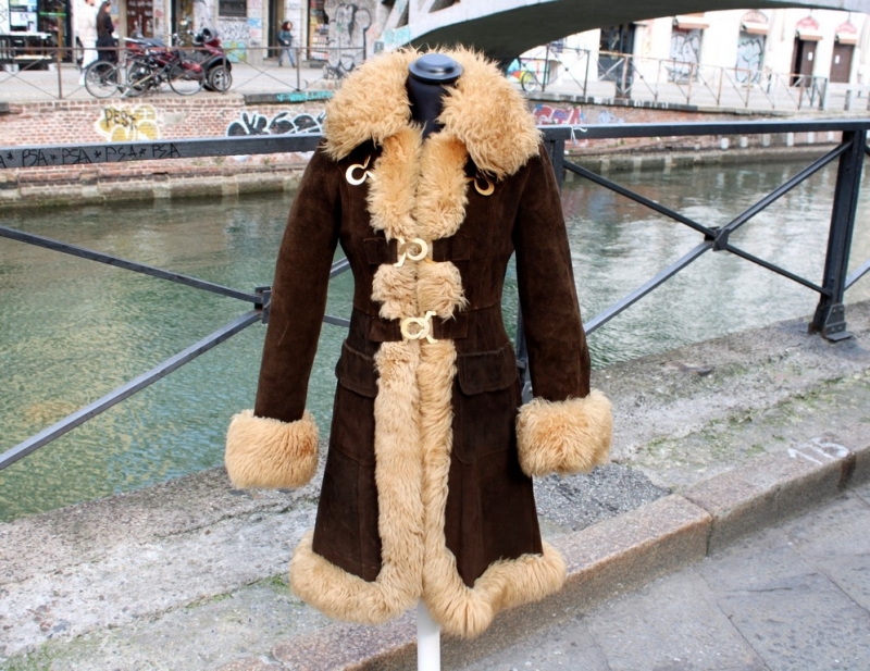 Vintage Shearling Coat size 38