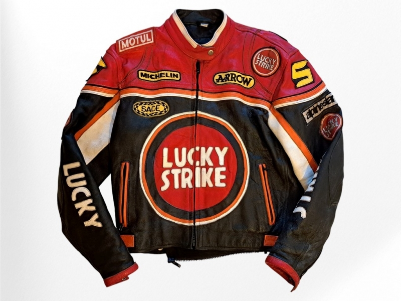 Giubbotto Pelle Moto Vintage Lucky Strike Schwantz