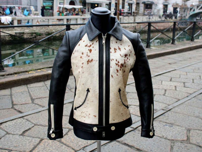 Giubbotto in Pelle con Cavallino Muccato Unisex 