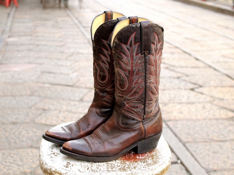 Stivali pelle texani western cowgirl donna Made in