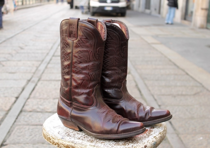 Stivali pelle texani western cowgirl donna Alamo o