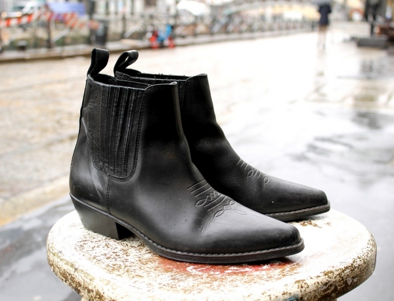 Stivali Pelle Texani Bassi Vintage Kentuckys West