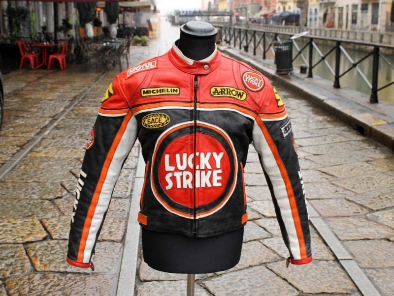 Giubbotto Pelle Moto Vintage Lucky Strike Schwantz