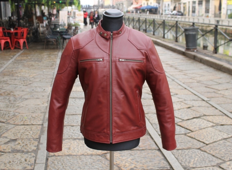 Giacca Pelle Guendj color Red Wine limited edition