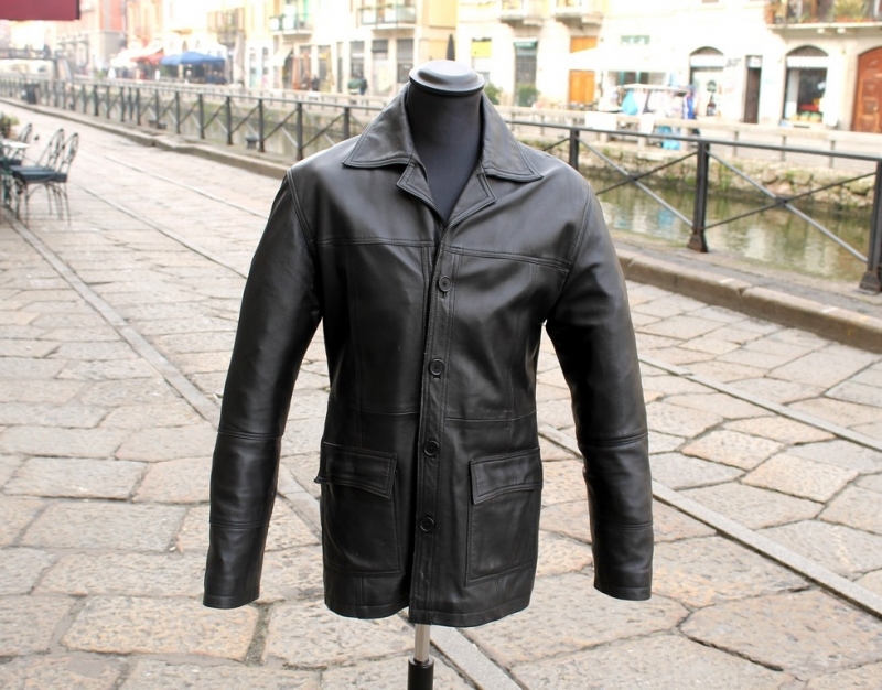 Giacca Pelle Vintage Anni 70 Originale Uomo