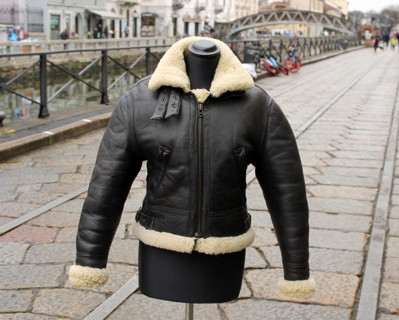 Giubbotto Pelle Montone Aviatore Donna Raf B3 Itin