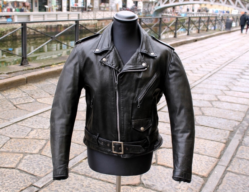 Giacca Pelle Chiodo Schott Perfecto 118 Vintage Or