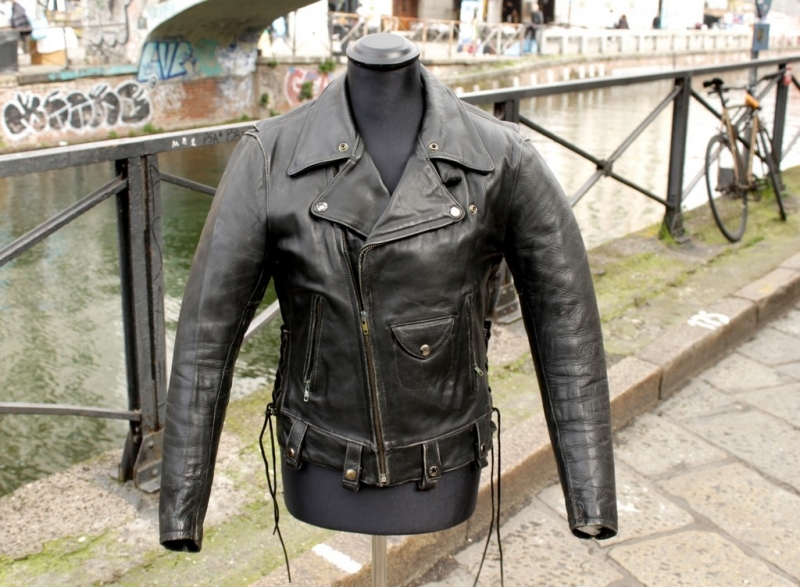 Giubbotto Pelle Chiodo Moto Biker Hein Gericke Vin
