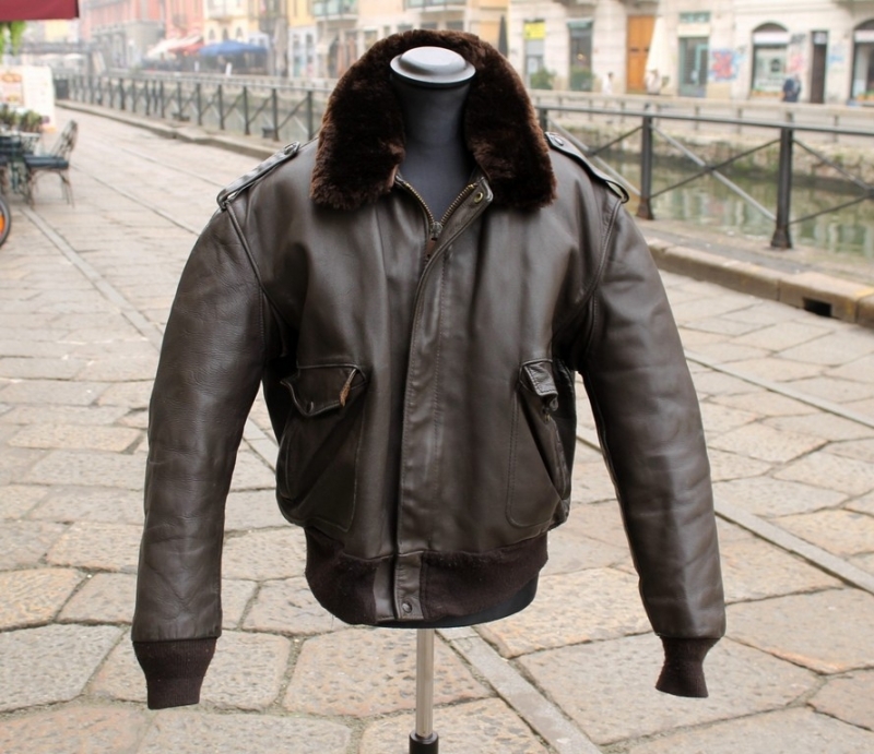 Giubbotto Bomber Schott Aviatore Vintage Pelle Mar