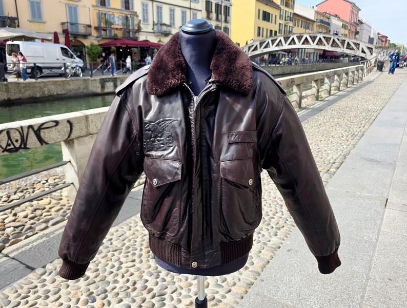 Giubbotto Bomber Safe3 Aviatore Marrone Vintage Ai