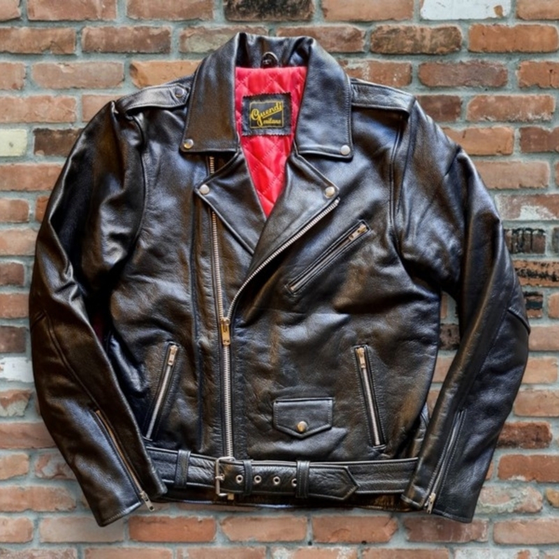 Giubbotto chiodo pelle moto biker rock taglie gran