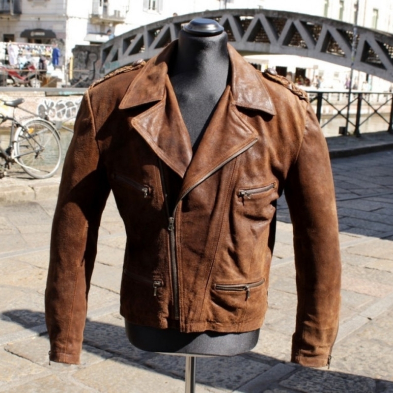 Suede leather perfecto jacket size M