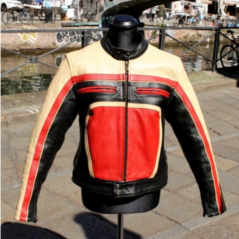 Giubbotto Pelle Moto Biker Vintage Texas Leather t