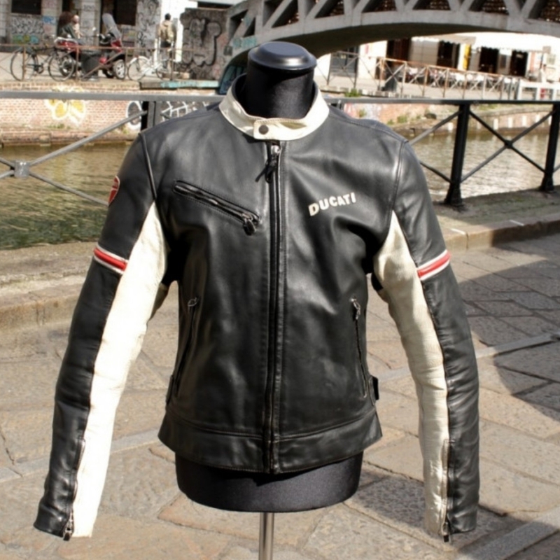 Giubbotto Pelle Moto Vintage Ducati