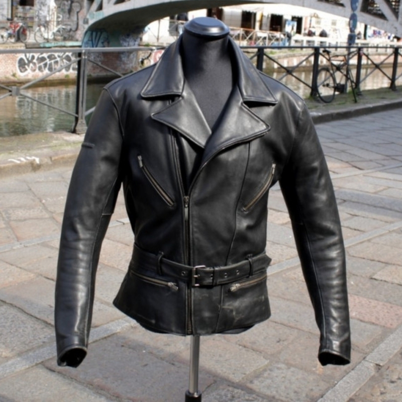 Giubbotto Chiodo Pelle Moto Biker Hein Gericke