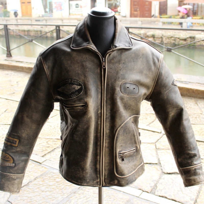 Giubbotto Pelle Invecchiata Harley Davidson Vintag