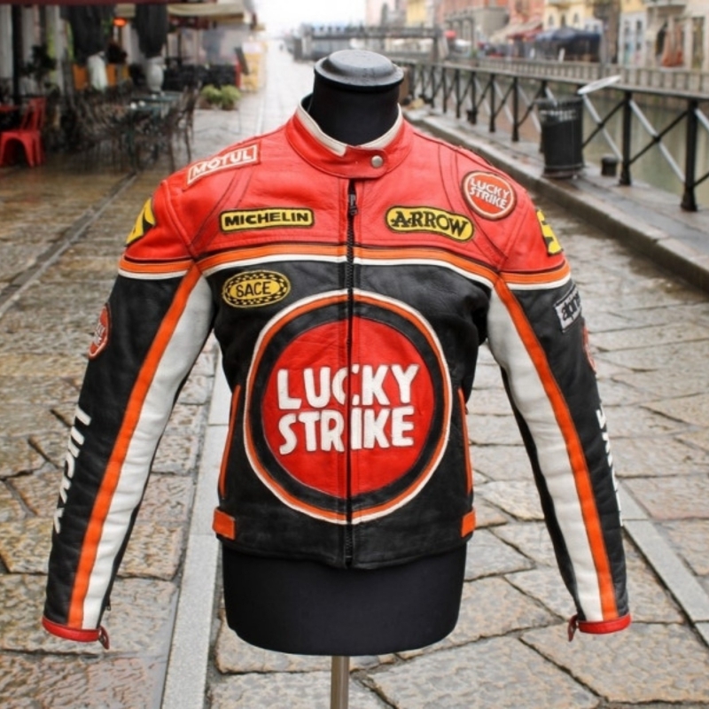 Giubbotto Pelle Moto Vintage Lucky Strike Schwantz