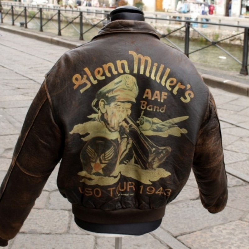 Giubbotto Pelle Aviatore Avirex Glenn Miller Vinta