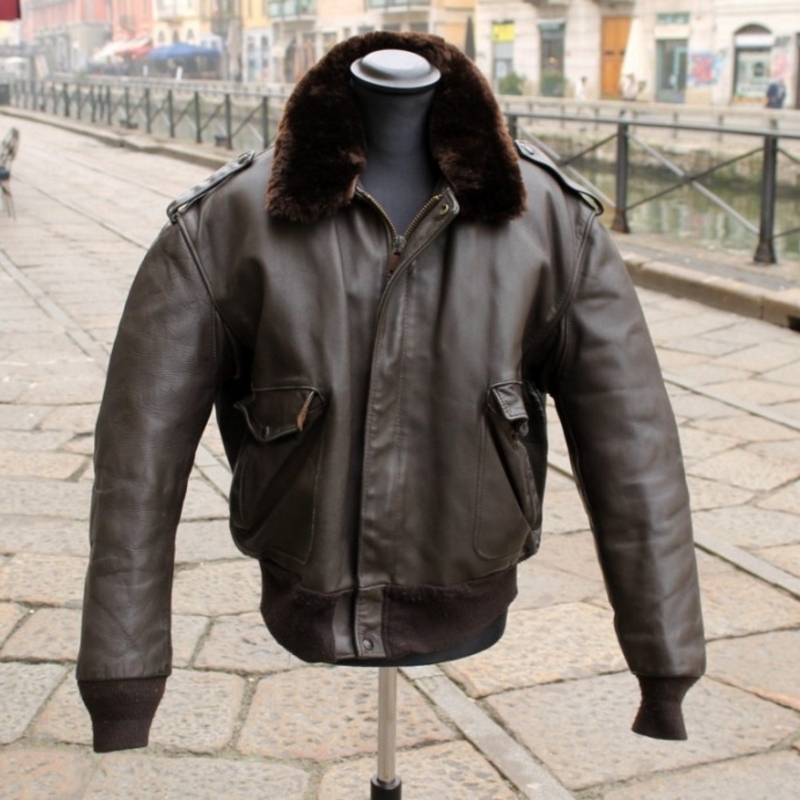 Giubbotto Bomber Schott Aviatore Vintage Pelle Mar